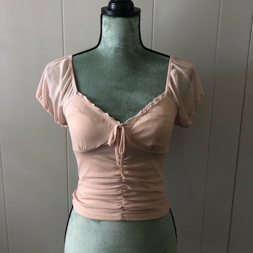 Ambiance Light Peach Ruched Top